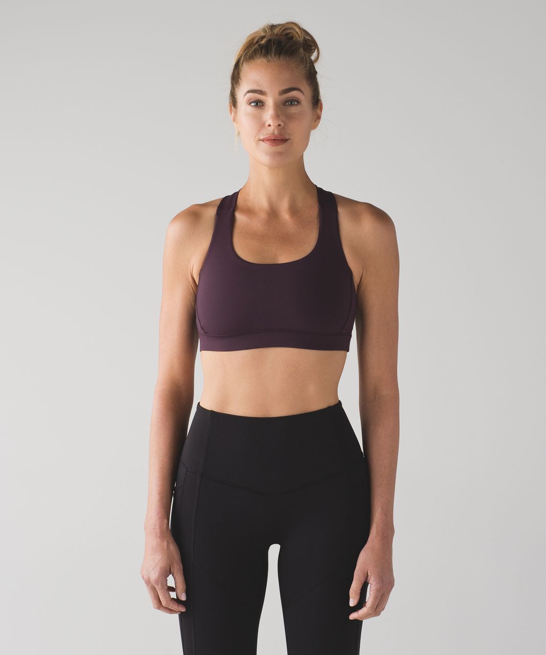 Lululemon Fast Lane Bra - Black Cherry