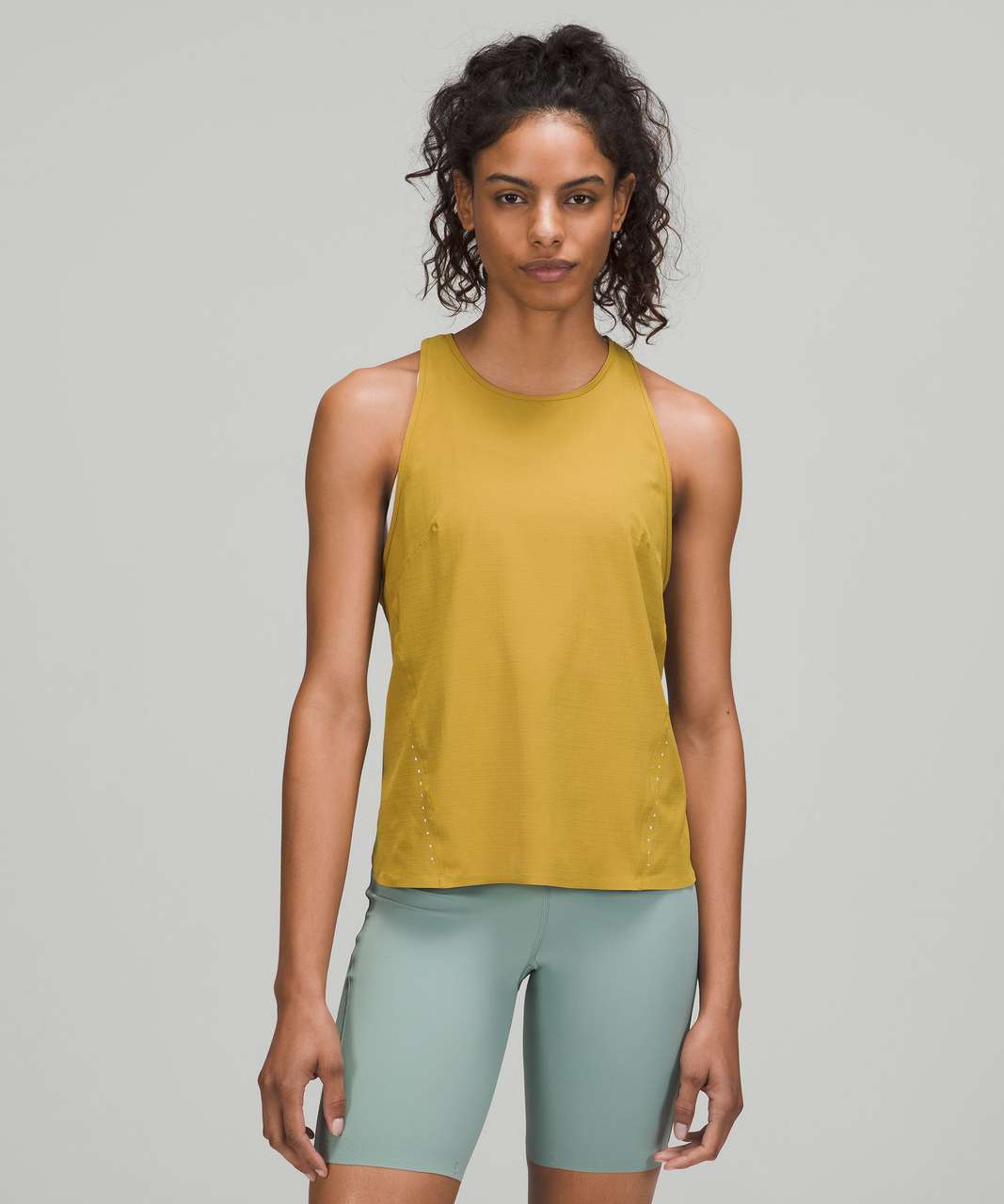 Lululemon Run For Gold Tank - Heathered Black / Iris Flower - lulu