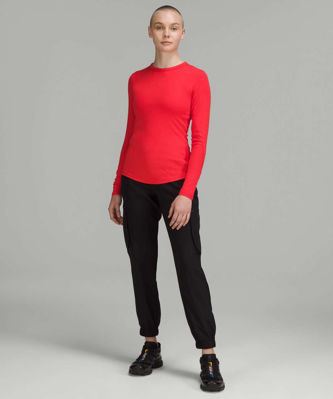 lululemon athletica, Tops, Nwt Lululemon Muscle Love Long Sleeve Shirt  Motif Love Red