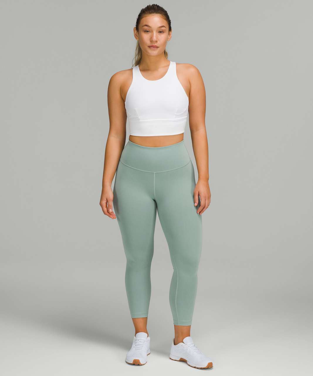 Lululemon Size 10 Wunder Train HR Crop 23 Misty Glade MYGD Everlux Pant Run