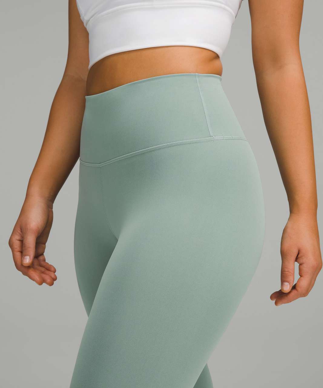 Lululemon Wunder Train Contour Fit High-Rise Crop 23 - Misty Glade - lulu  fanatics