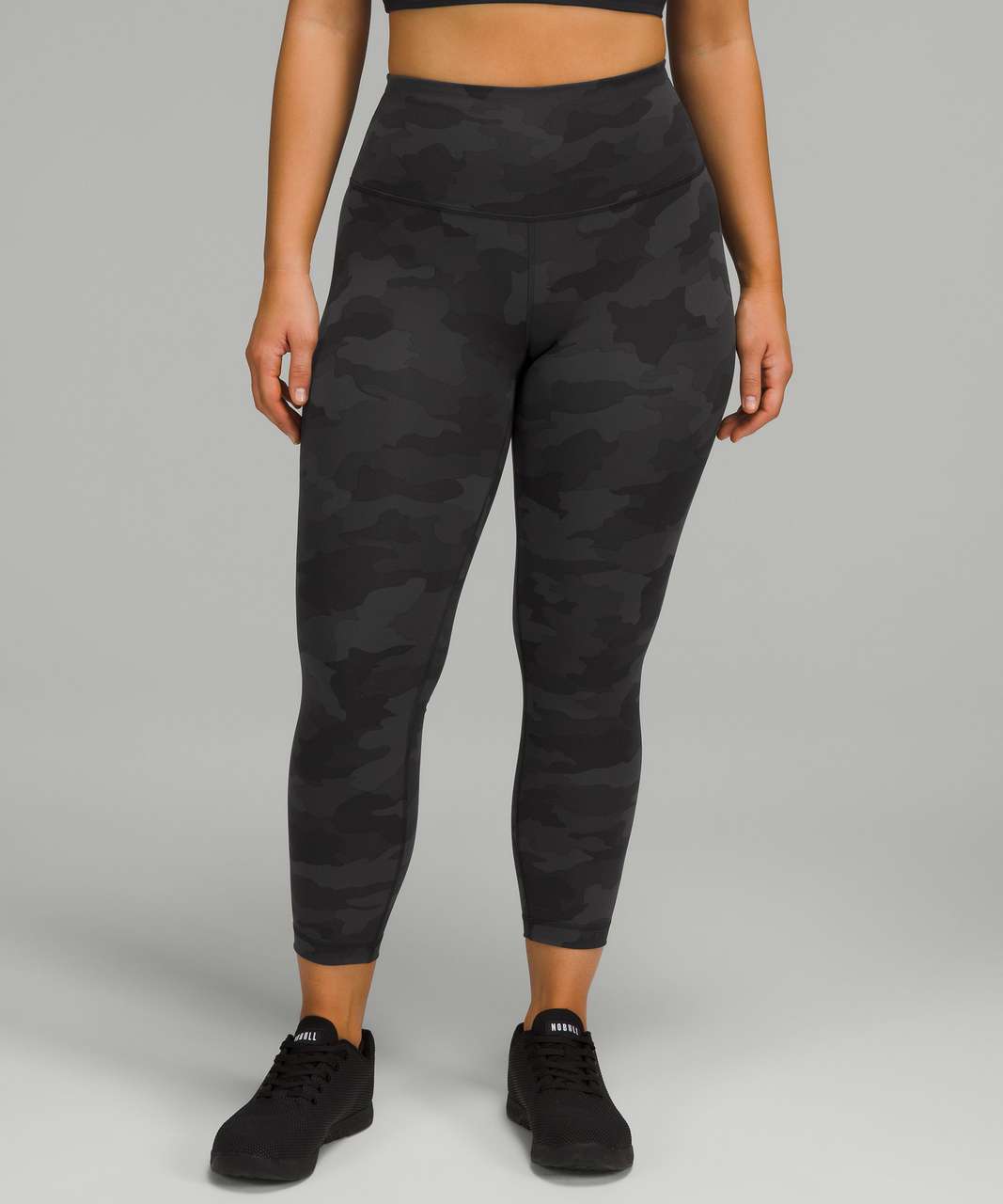 Lululemon Wunder Train Contour Fit High-Rise Crop 23" - Heritage 365 Camo Deep Coal Multi