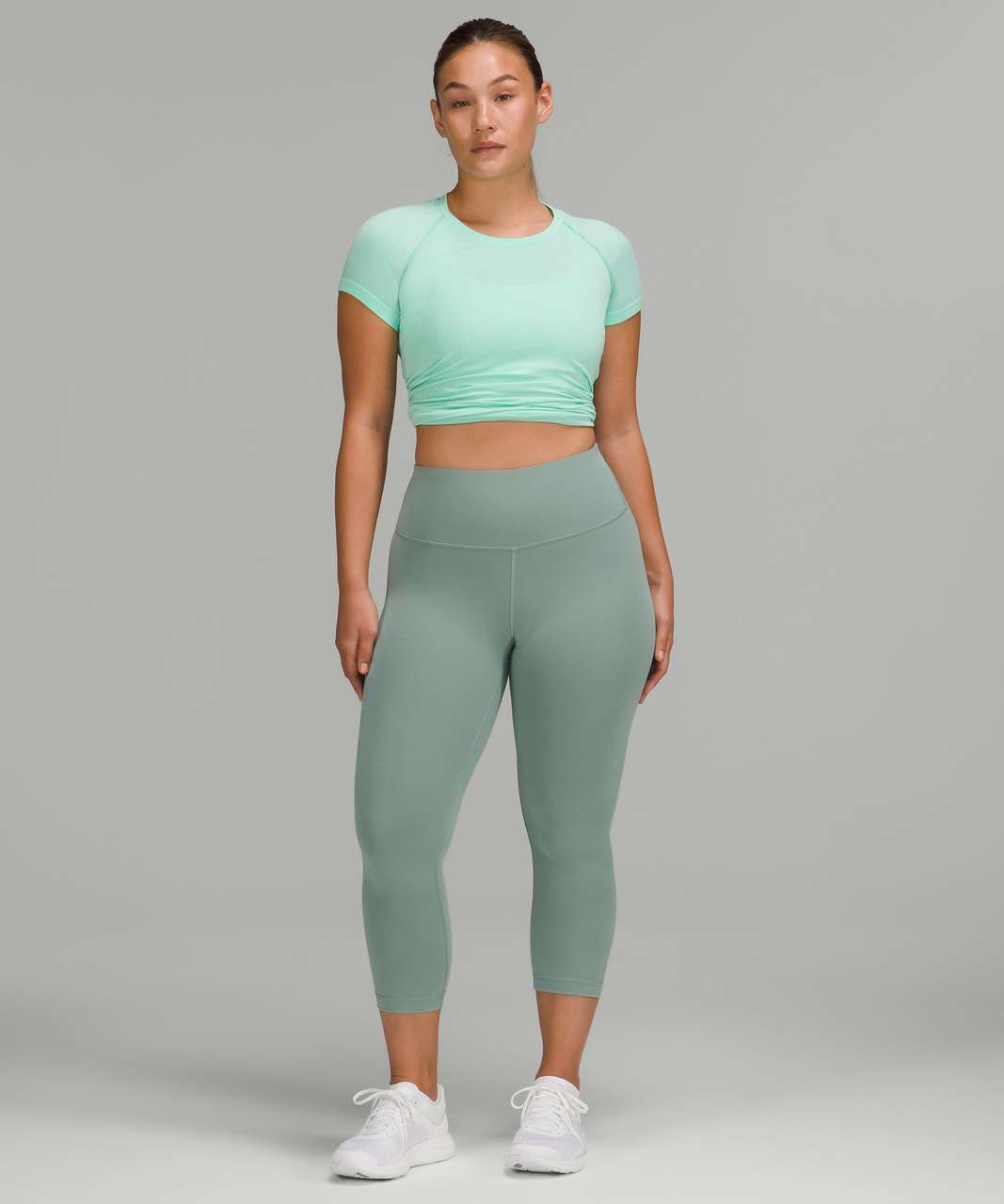 Lululemon Wunder Train Contour Fit High-Rise Crop 21" - Misty Glade