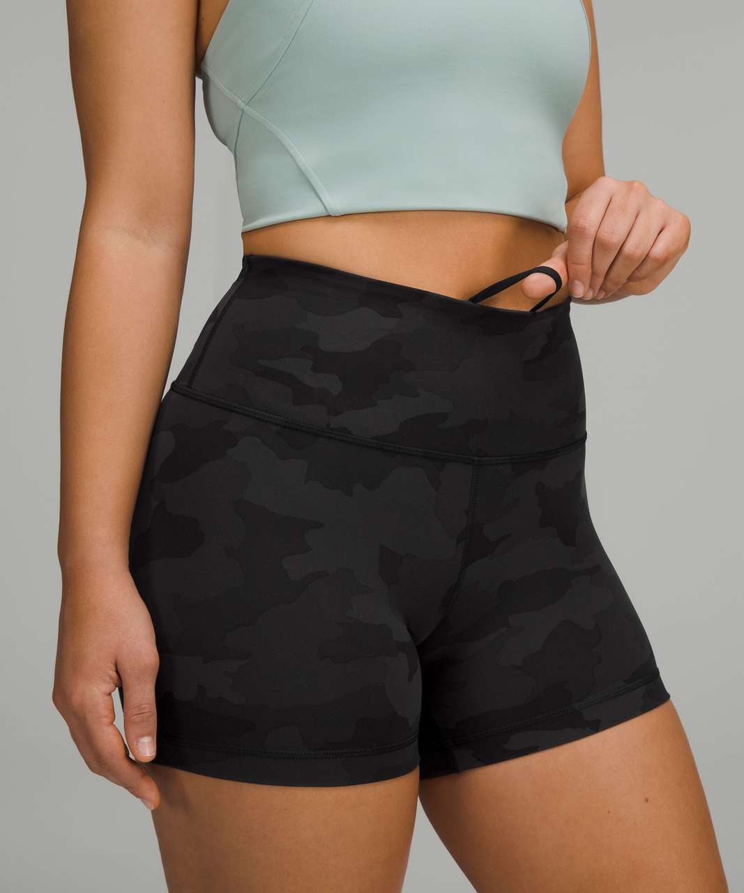 Lululemon Wunder Train Contour Fit High-Rise Short 4" - Heritage 365 Camo Deep Coal Multi