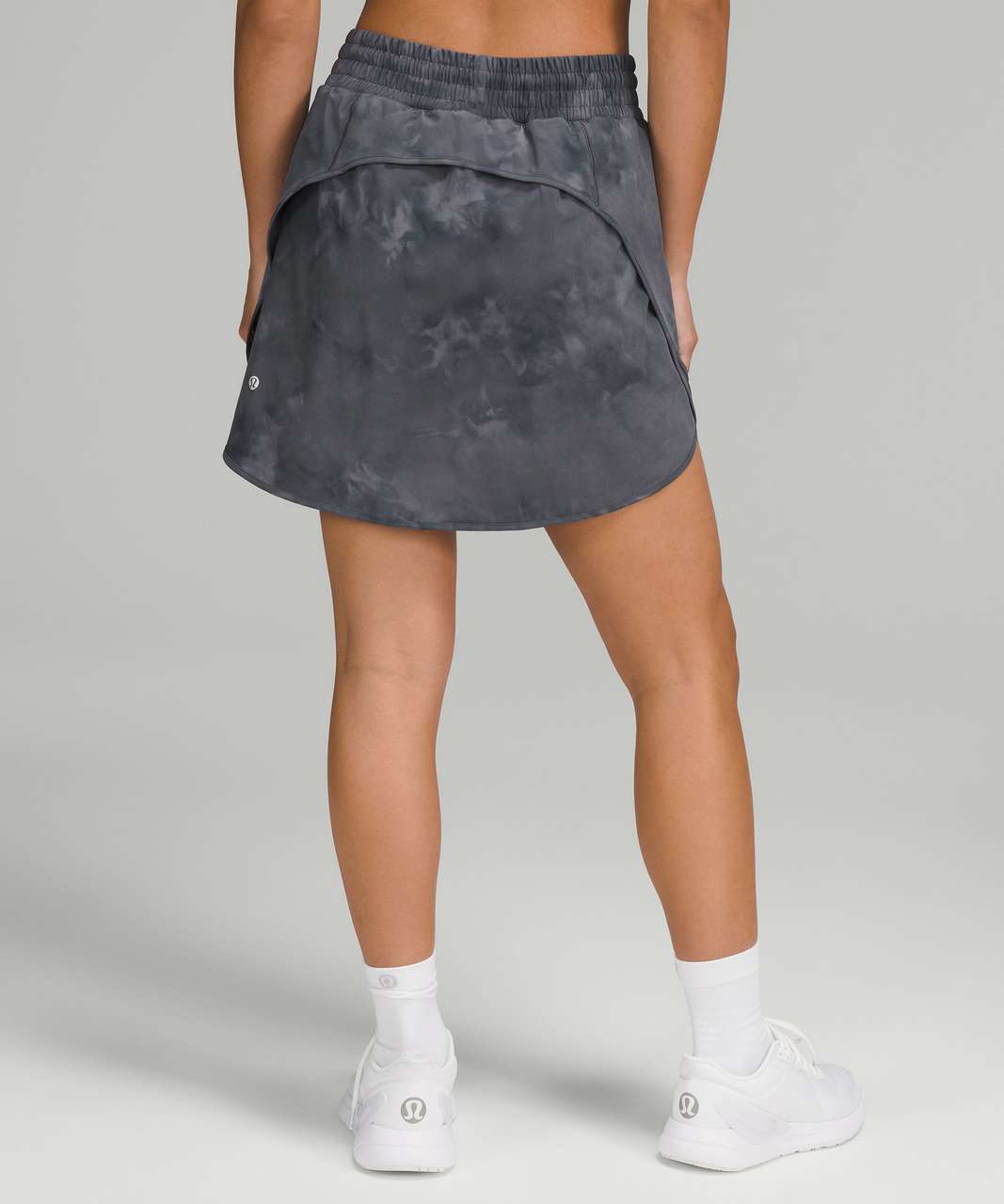 Lululemon Hotty Hot High-Rise Skirt *Long - Diamond Dye Pitch Grey Graphite Grey / Graphite Grey