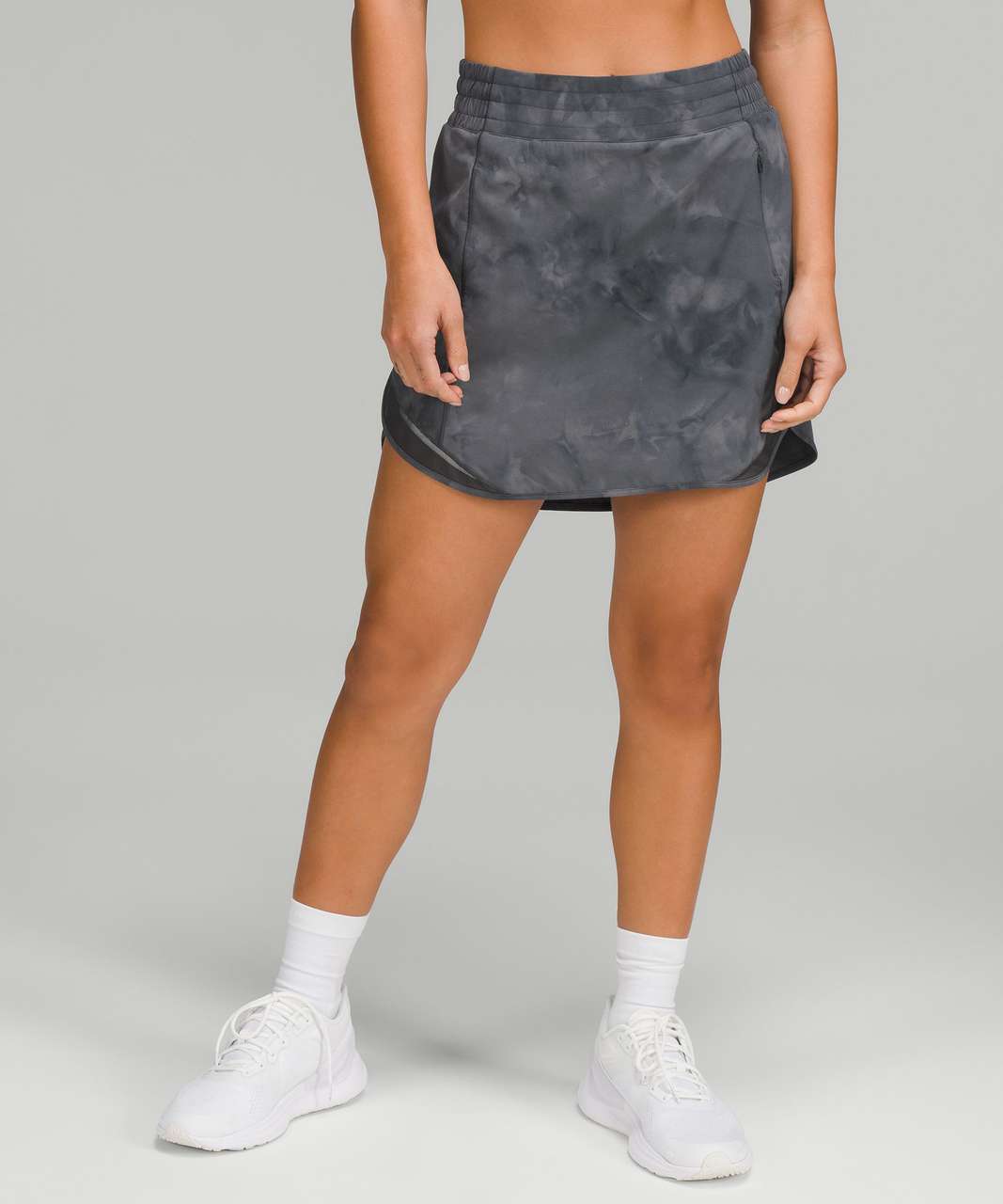 Lululemon Hotty Hot High-Rise Skirt *Long - Diamond Dye Pitch Grey Graphite Grey / Graphite Grey