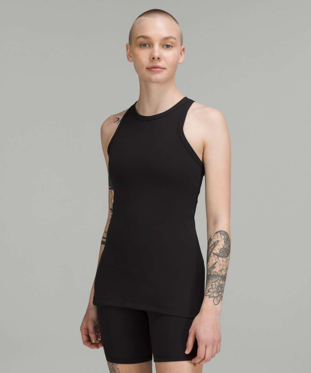 Lululemon Align Tank Nulu Cropped Length Size 4 A/B Cup 🖤 Black BLK 77375