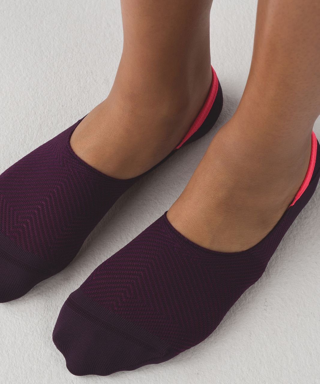 Lululemon Secret Sock - Black Cherry / Plum / Electric Coral