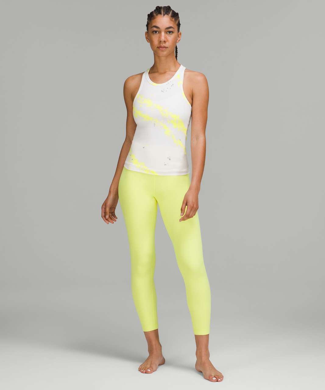 Lululemon Align Waist-Length Racerback Tank Top - Cross Court Wash Electric Lemon Multi