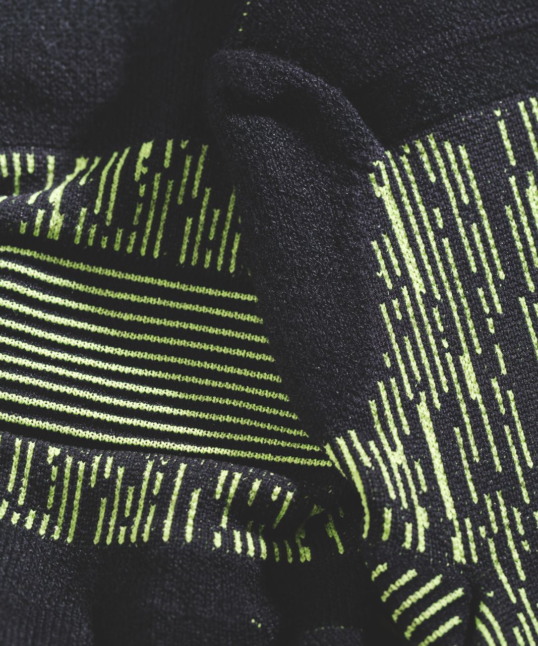 Lululemon High Speed Sock (Silver) - Black / Lime Light / Capri