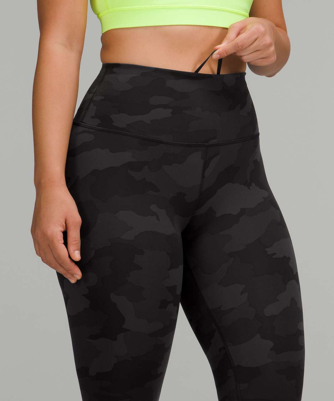 Lululemon Wunder Train High-Rise Tight 25” Hideaway Camo Deep Coal Multi