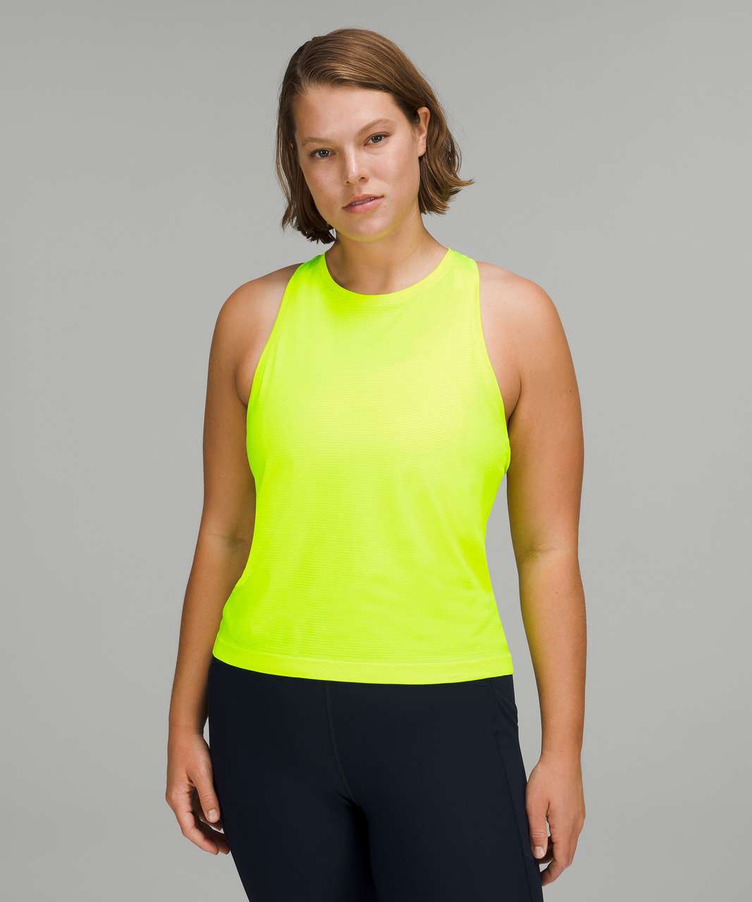 Lululemon Swiftly Tech High-Neck Tank Top 2.0 *Race Length - Highlight Yellow / Highlight Yellow