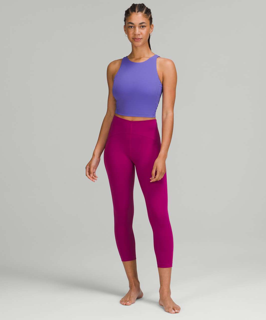 Lululemon Invigorate leggings High Rise Crop 23” Purple Size 8 - $25 (57%  Off Retail) - From Katie