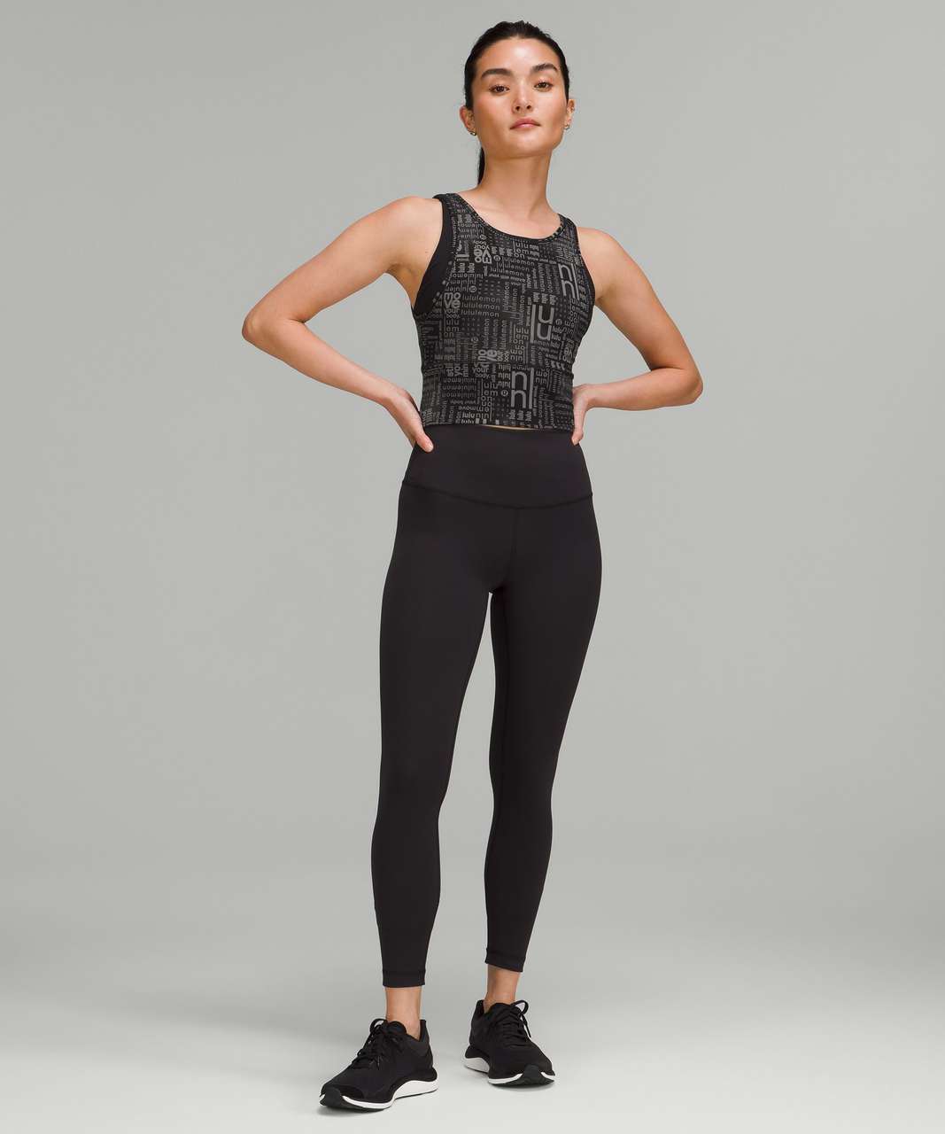 Ootd! Power pivot tank in black size 6. Align leggings cross waist in pink  taupe? Size 6. The leggings go ridiculously high up!! Going to pair with a  black align jacket. : r/lululemon