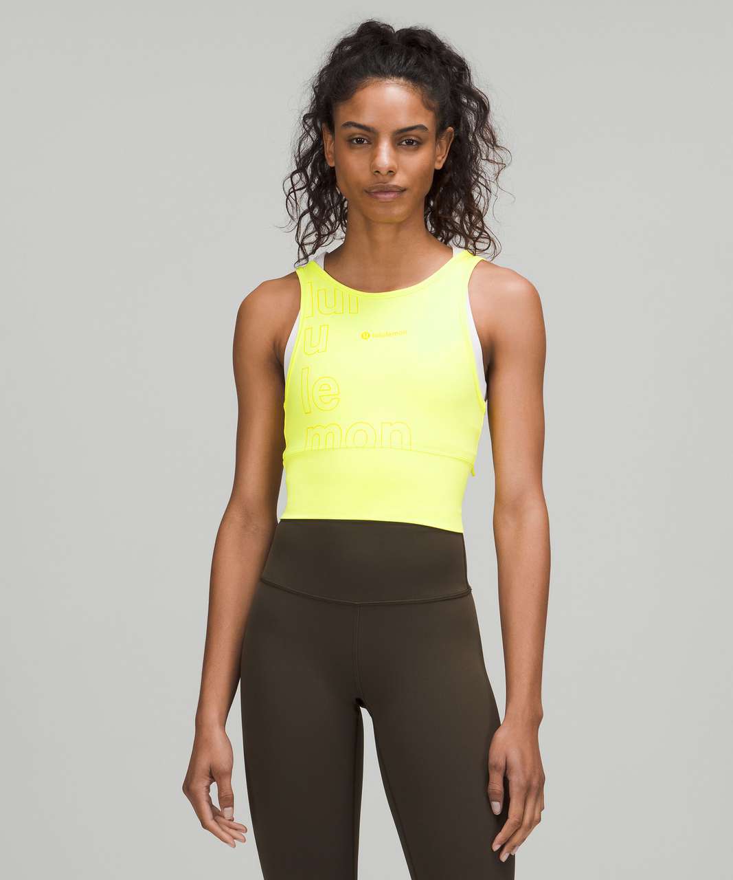 Lululemon Power Pivot Everlux Tank Top *Motif - Electric Lemon - lulu ...