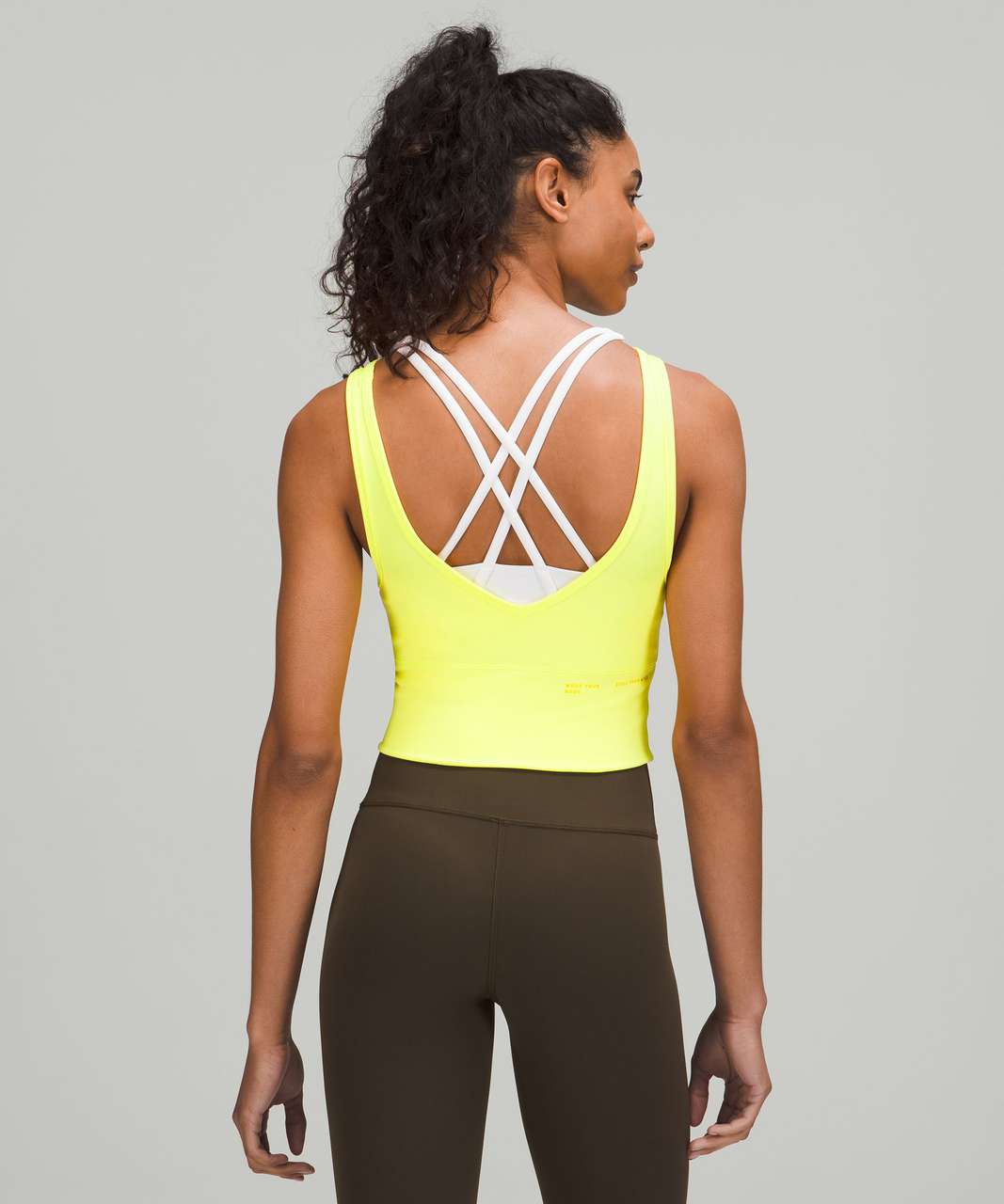 Lululemon Power Pivot Everlux Tank Top *Motif - Electric Lemon