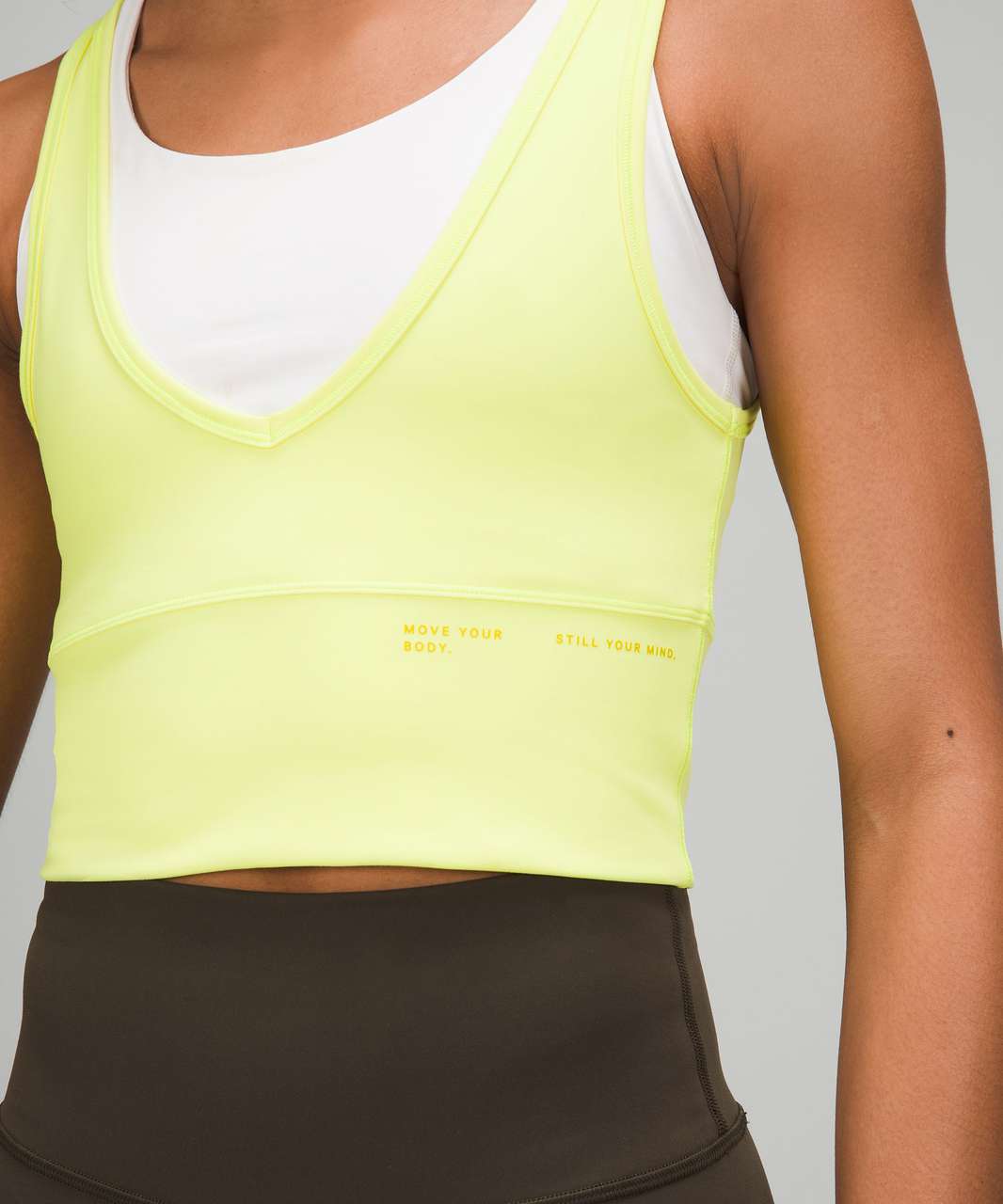 Lululemon Mind Over Miles Crop Top - White - lulu fanatics