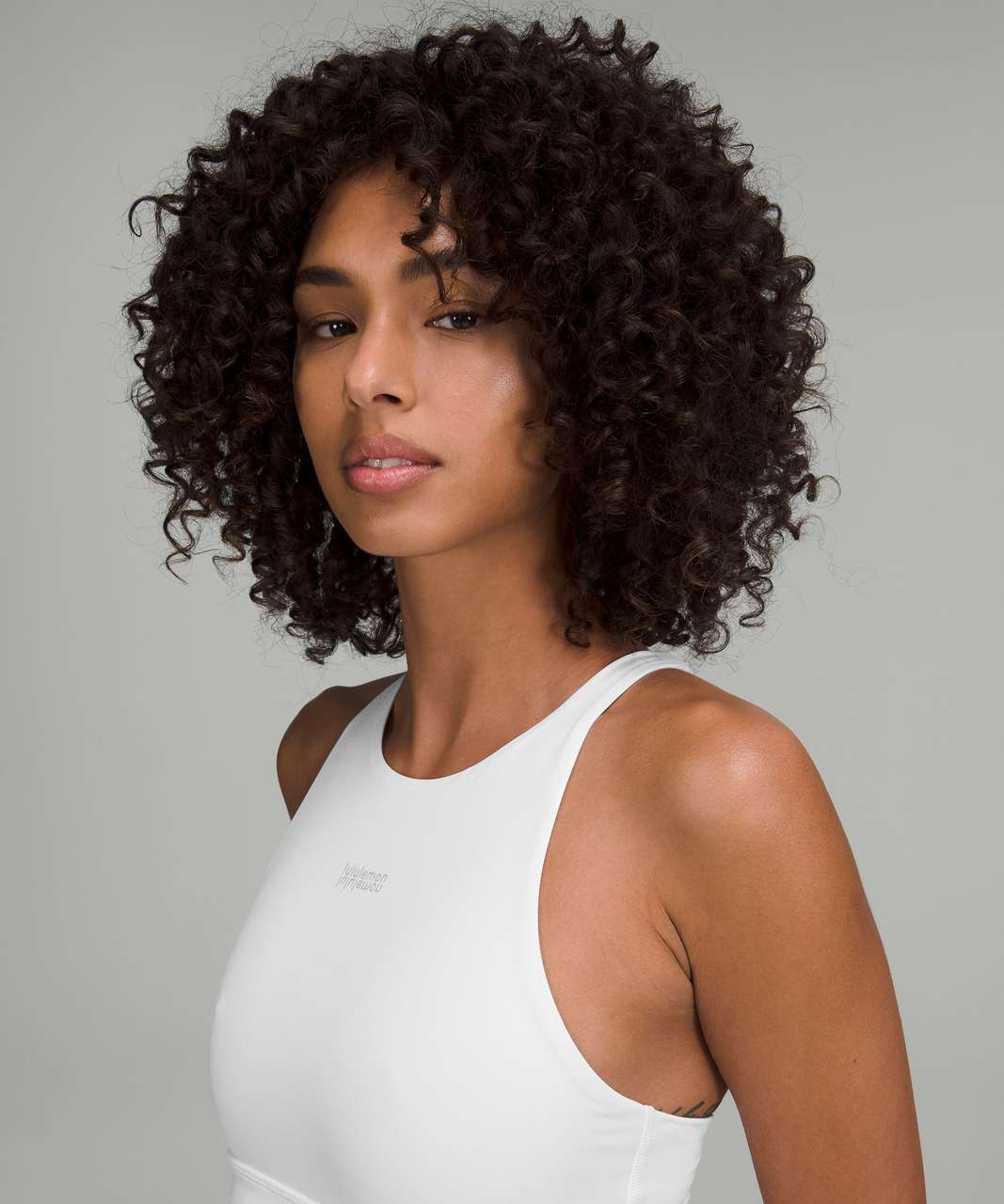 HIGH NECK BRA - WHITE