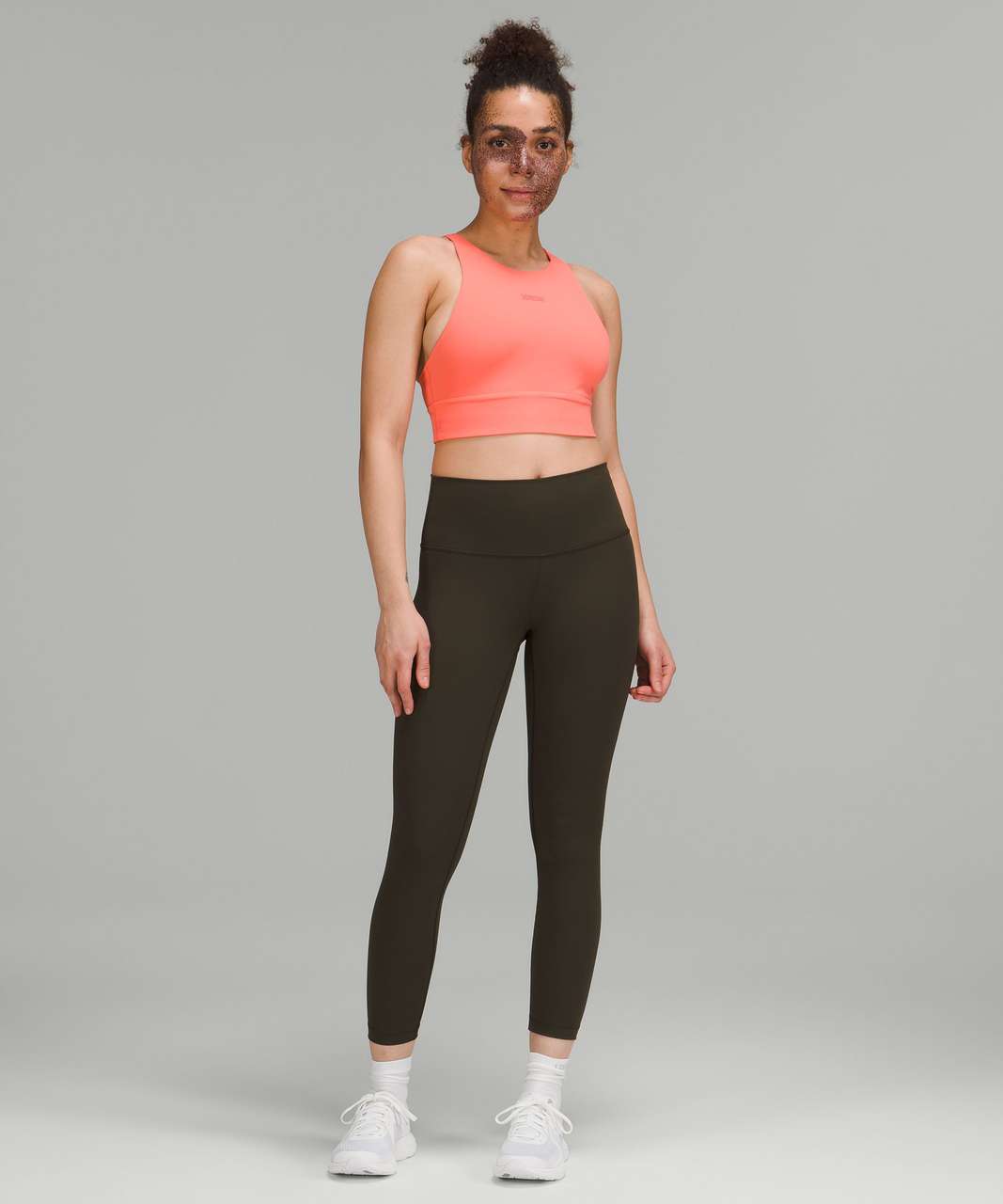 Lululemon Energy High-Neck Longline Bra *Medium Support, B–D Cups - Raspberry Cream