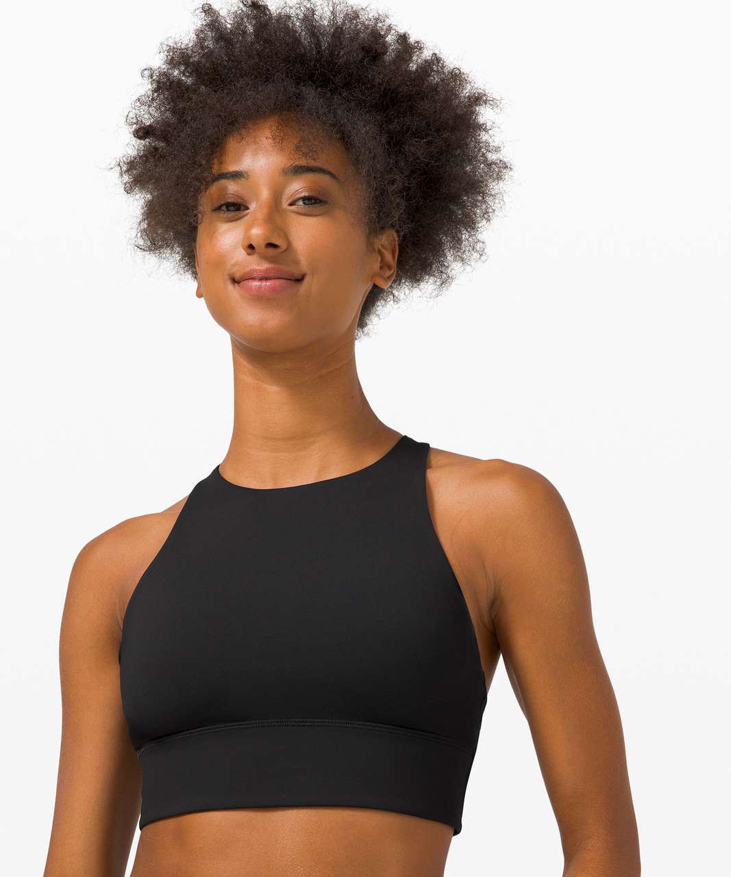 Lululemon Energy High-Neck Longline Bra *Medium Support, B–D Cups - Black (First Release)