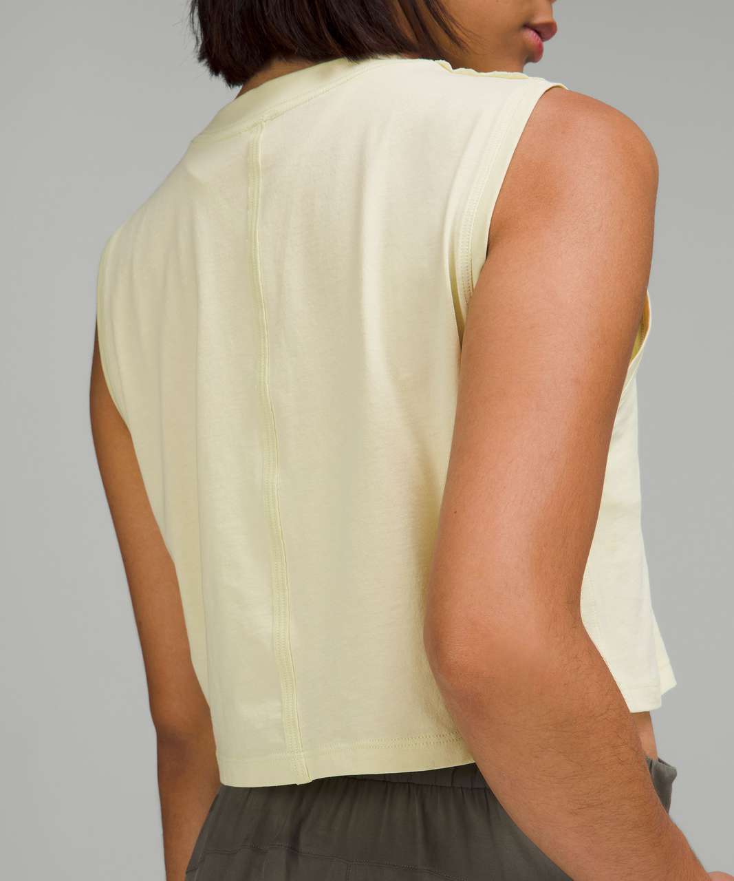 Lululemon All Yours Cropped Cotton Tank Top - Dewy