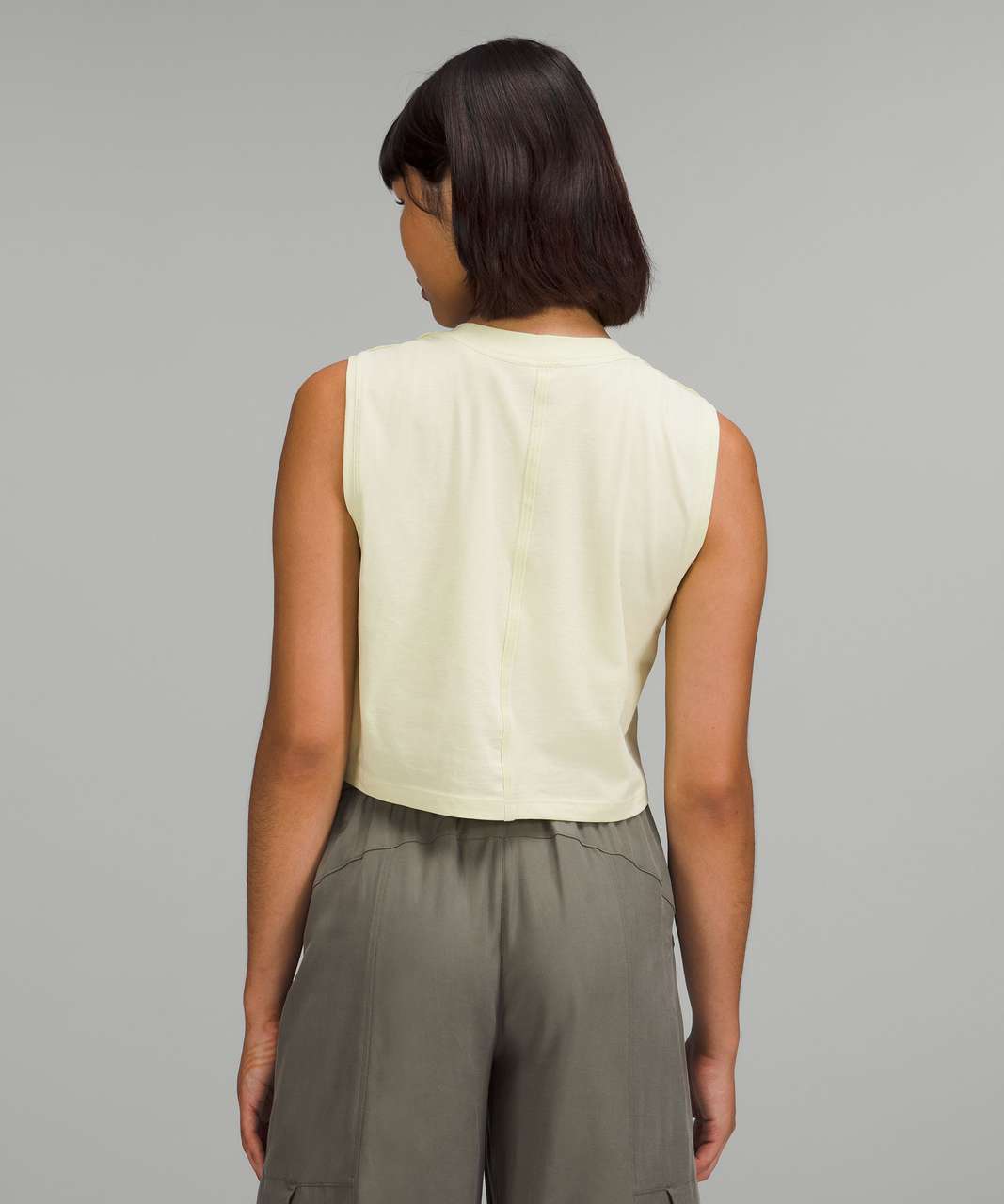Lululemon All Yours Cropped Cotton Tank Top - Dewy
