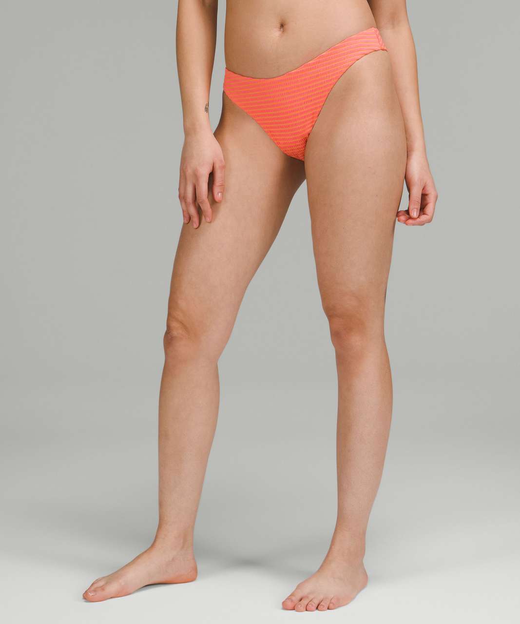 Lululemon Waterside High-Waist Skimpy-Fit Swim Bottom in raspberry cream  NWT