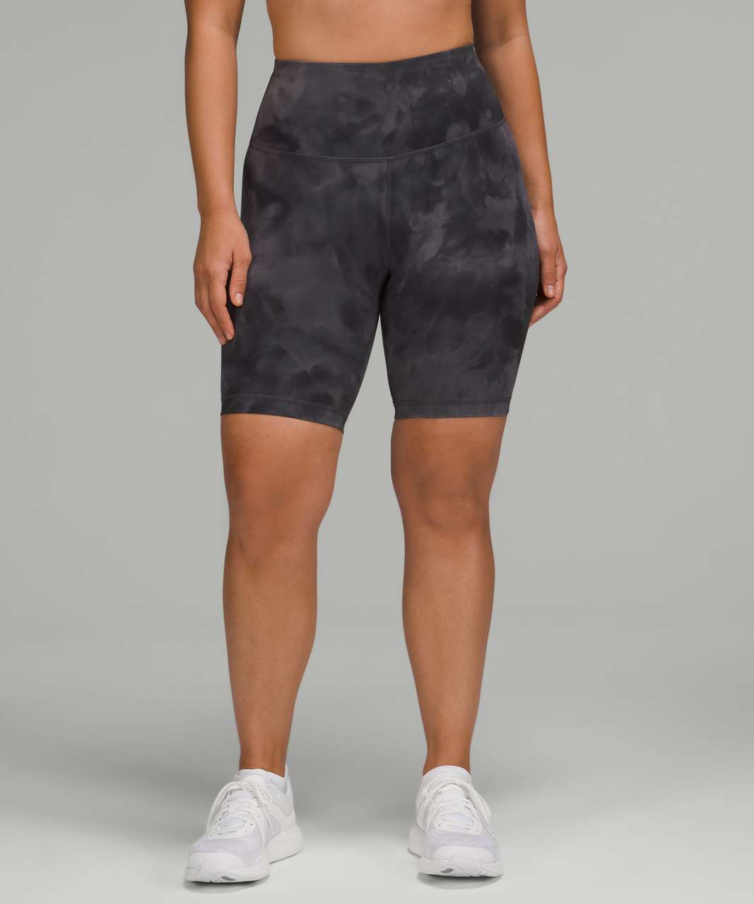 Lululemon Wunder Train Contour Fit High-Rise Short 8" - Diamond Dye Pitch Grey Graphite Grey