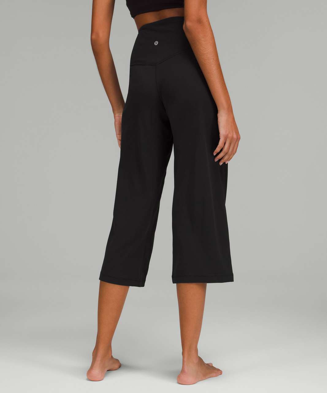 Lululemon Align Wide Leg Crop Pants With Pockets Black Women's