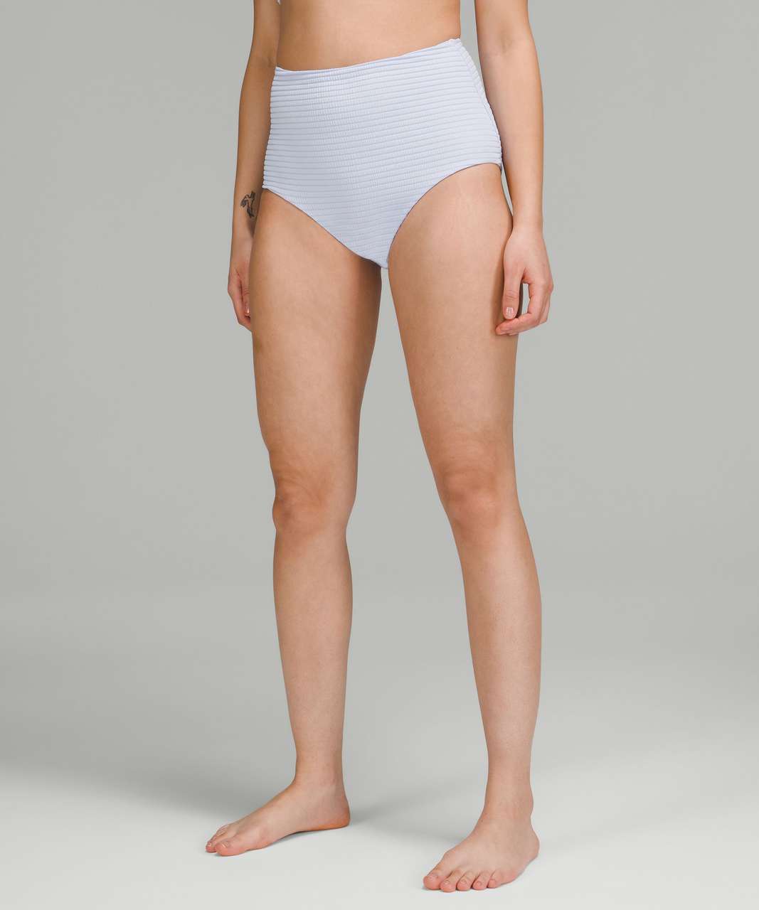 Lululemon Smocked Bikini Swim Set, Size 6 B/C Square Top, Mid Rise Skimpy  Bottom