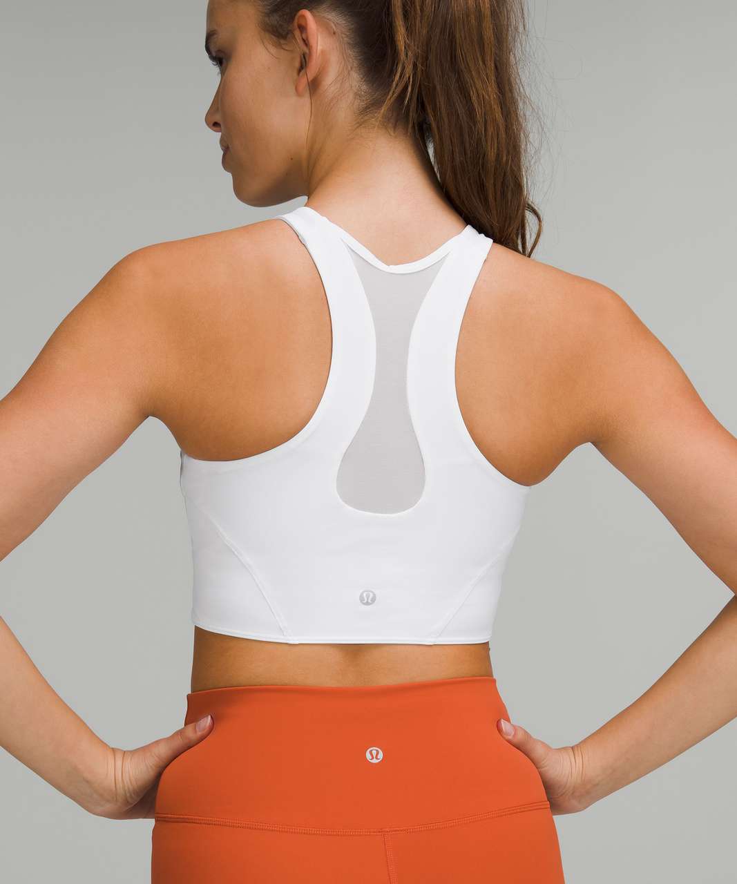 Lululemon Mesh-back Train Bra Medium Support, A/b Cup - Orange