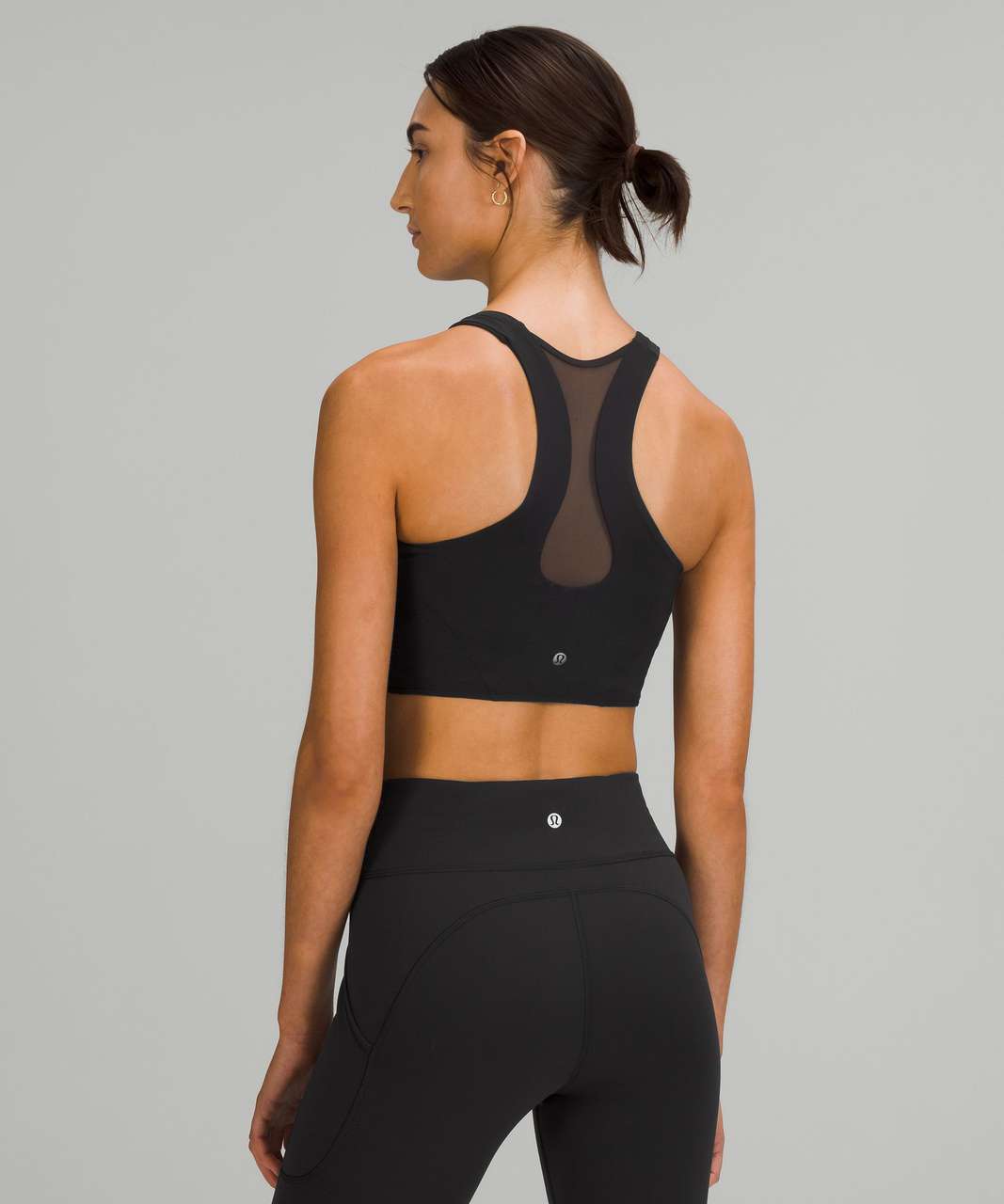 Yoga And Chill Mesh Cutout Sports Bra in Black