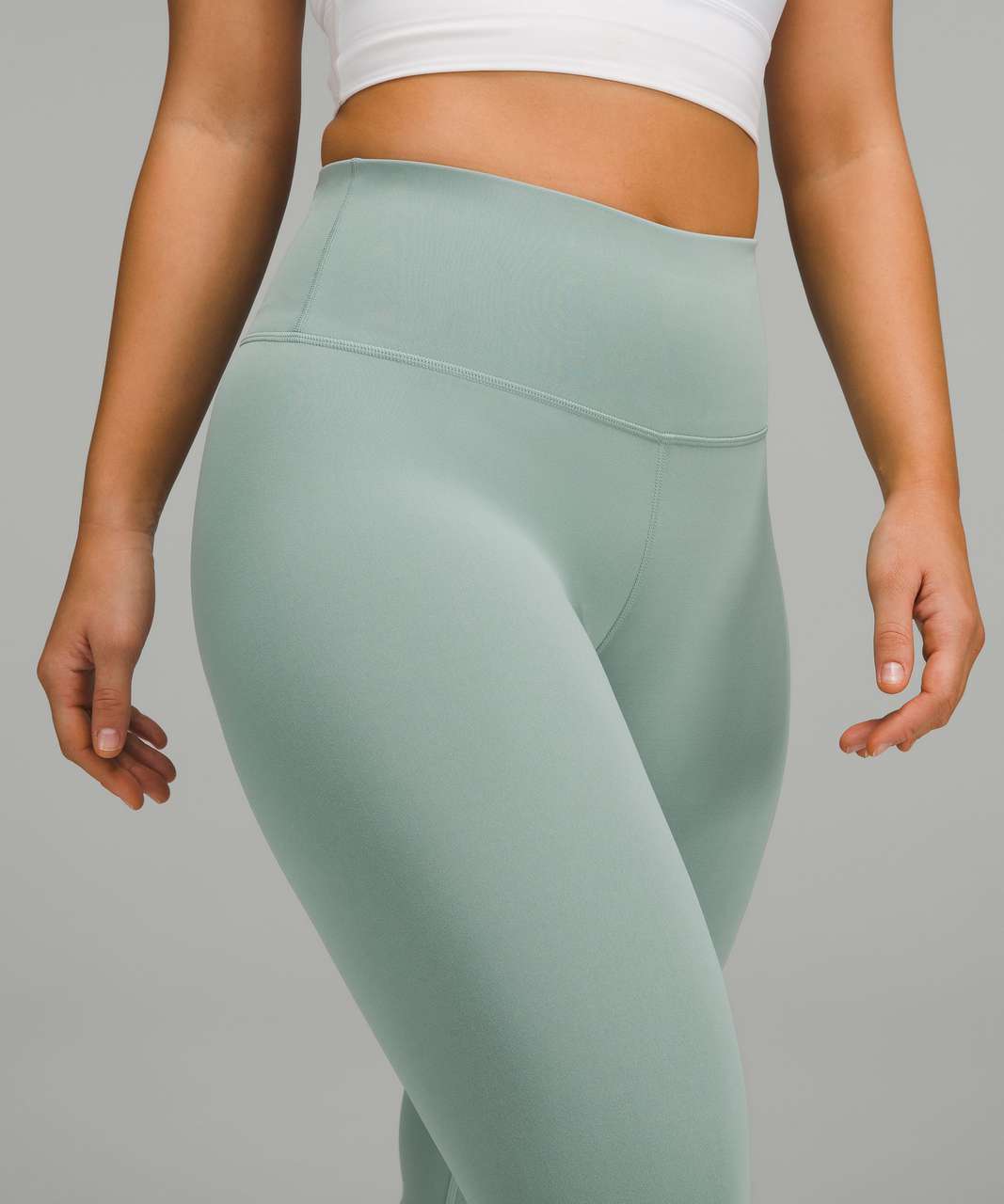 Lululemon Size 8 Wunder Train HR Crop 23 Misty Glade MYGD Everlux Pant  Yoga Run