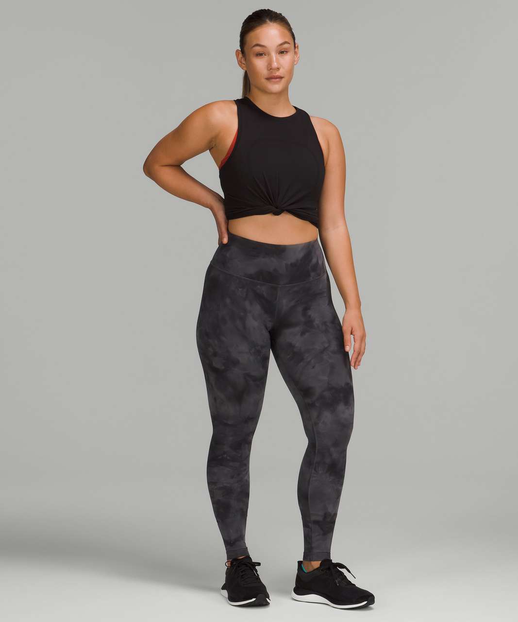 Lululemon Wunder Train Contour Fit High-Rise Tight 28 - Diamond Dye Pitch Grey  Graphite Grey - lulu fanatics