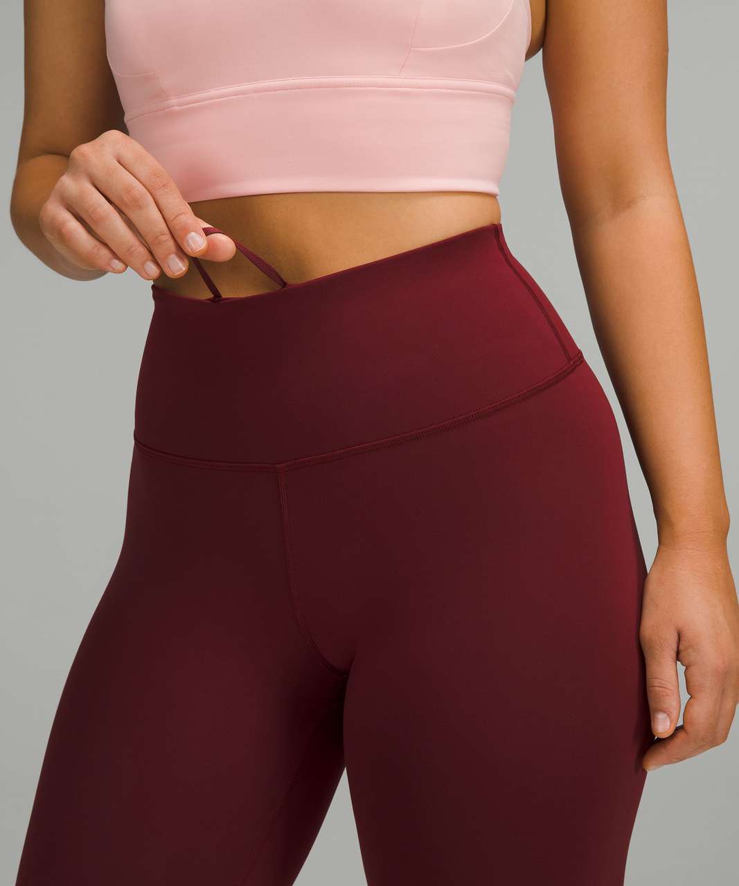 Lululemon Wunder Train High-Rise Tight 28 - Red Merlot - lulu fanatics