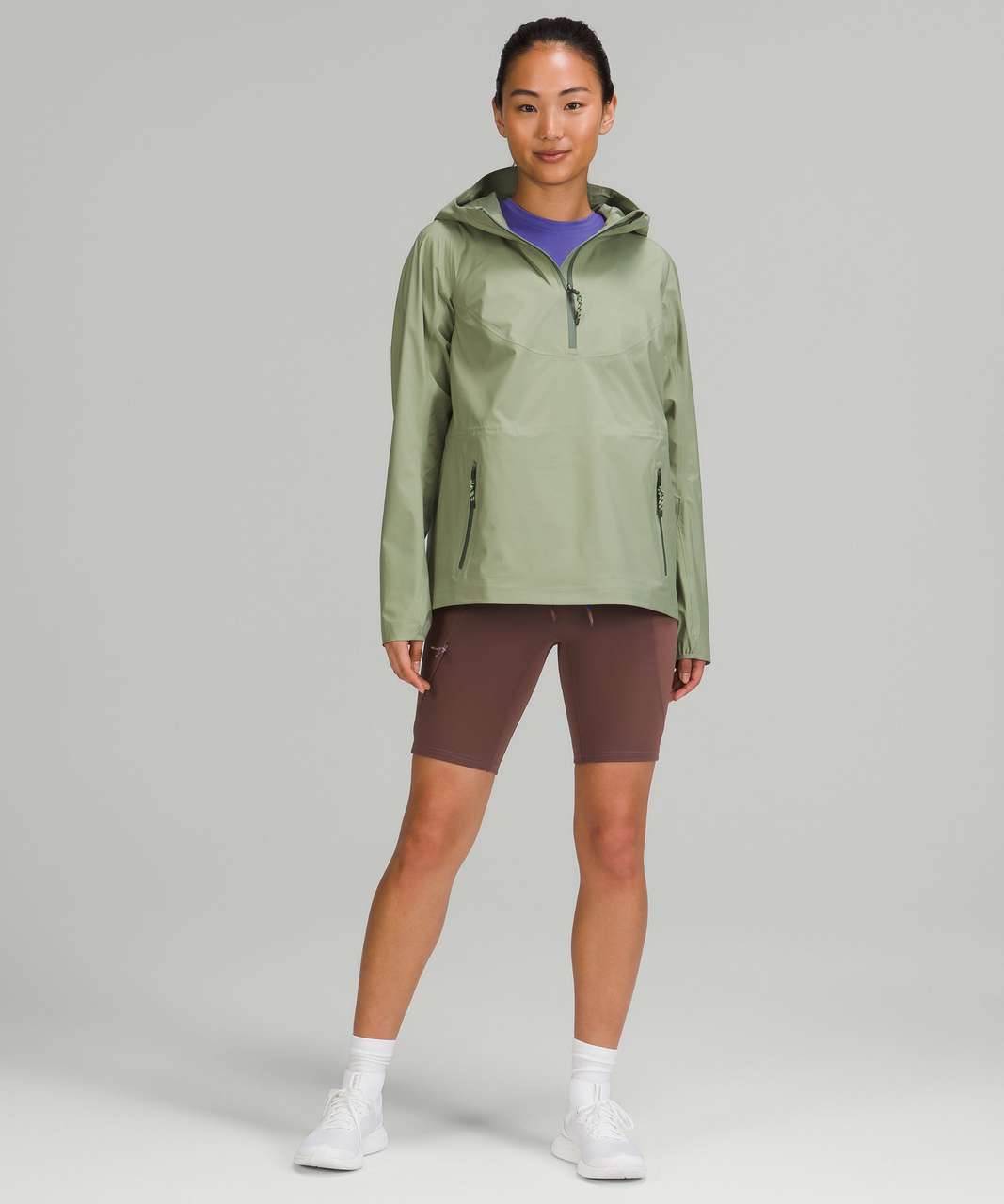 Lululemon Waterproof Hiking Half-Zip Pullover - Laurel Green