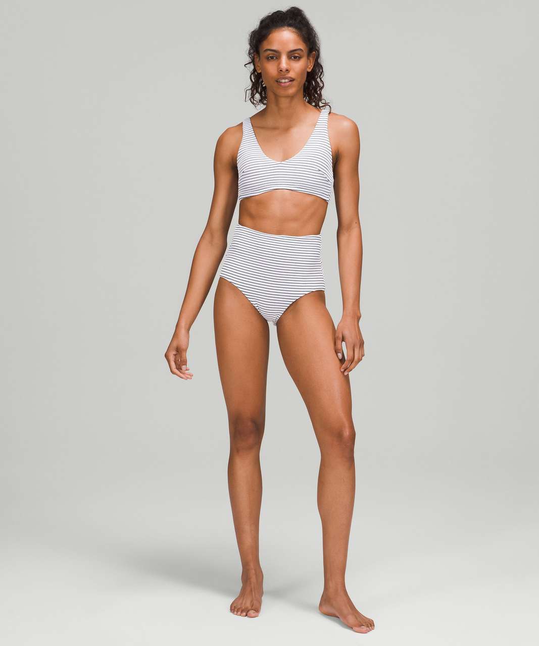 Lululemon Waterside U-Back Ribbed Medium One-Piece - White - lulu fanatics