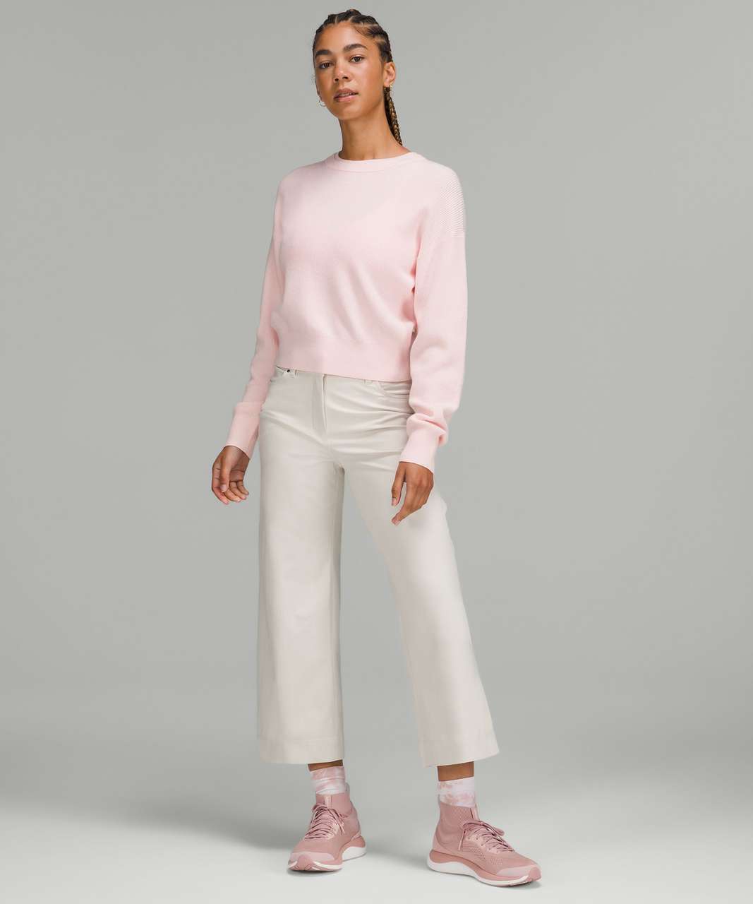 Lululemon Waist Length Crewneck Sweater - Strawberry Milkshake / Strawberry Milkshake