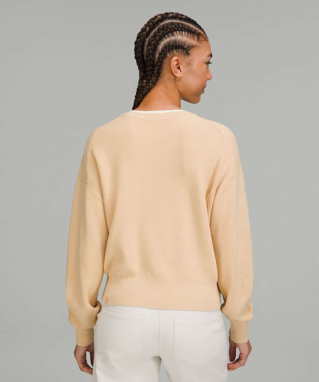 Lululemon Waist Length Crewneck Sweater - Prosecco / Lemon Sorbet - lulu  fanatics