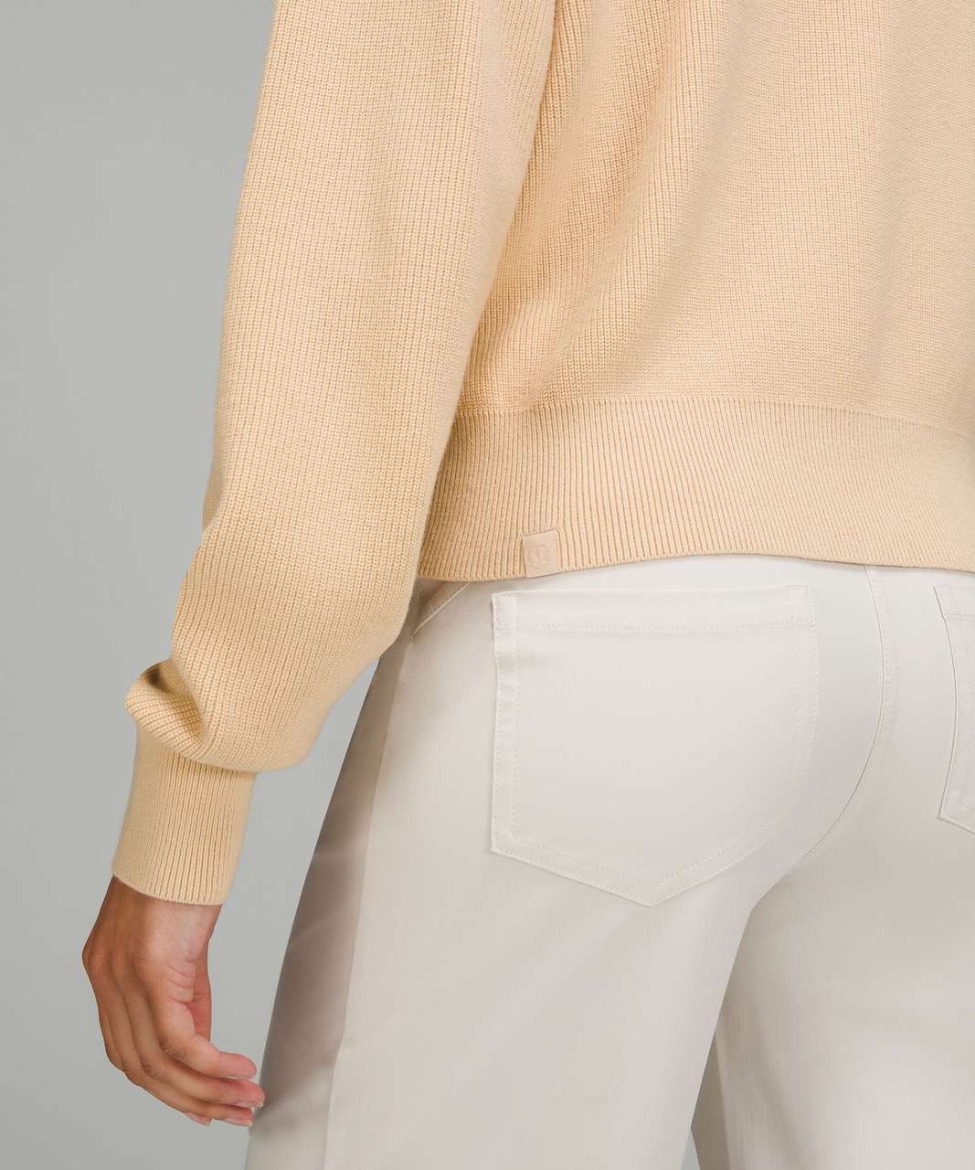 Lululemon Waist Length Crewneck Sweater - Prosecco / Lemon Sorbet