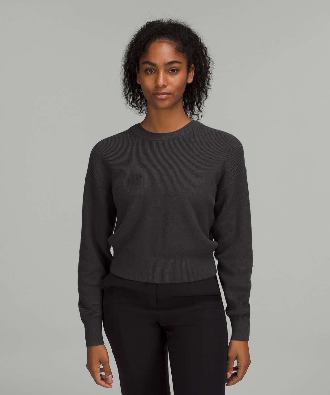 Lululemon Reversible Double-Knit Zip-Up Sweater - Graphite Grey / Black -  lulu fanatics