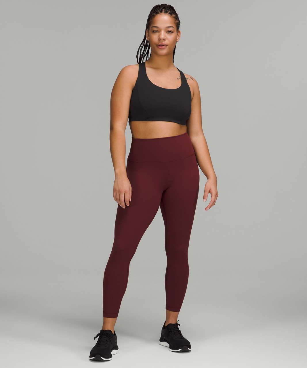 Lululemon Sports Bra, Burgundy Racerback, Pit to Pit 13