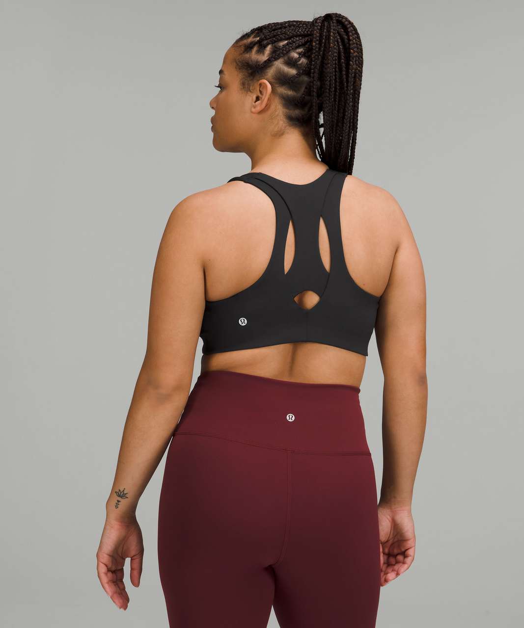 Lululemon Double Tap Long Line Bra - Black - lulu fanatics