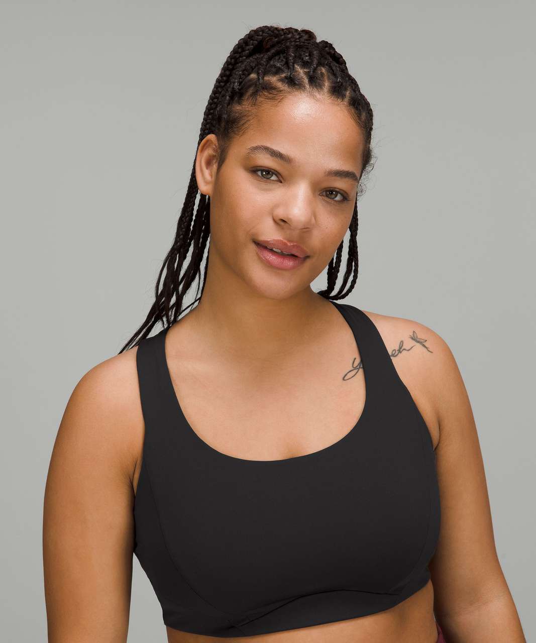 Lululemon Ebb & Flow Racerback Bra - Inkwell / Black - lulu fanatics