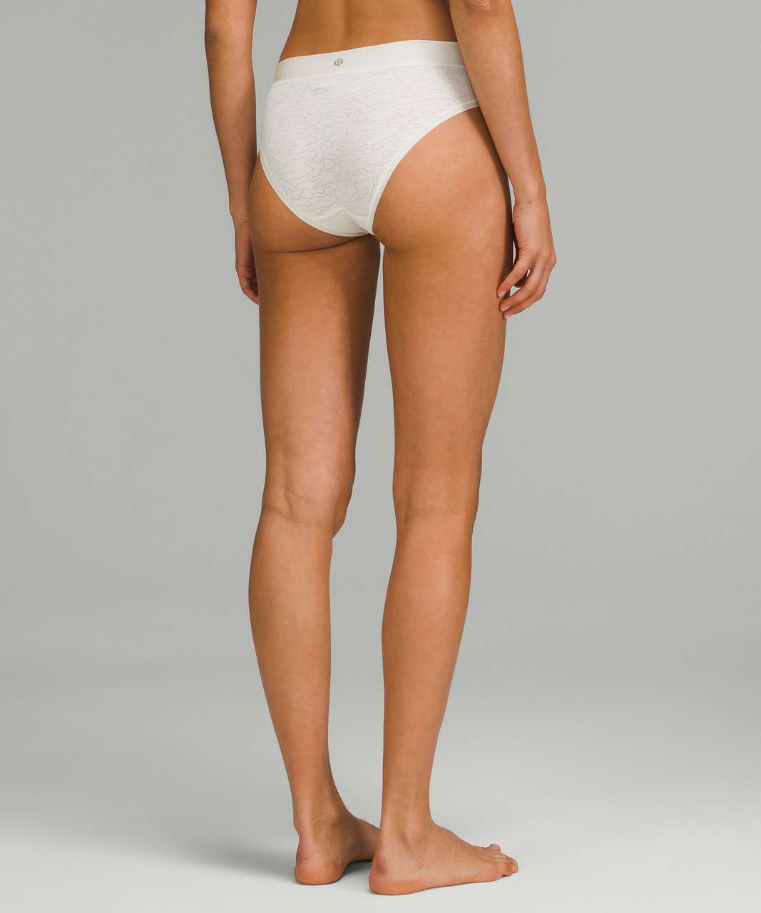 Lululemon UnderEase Lace Mid-Rise Bikini Underwear - Malibu Peach / Lace