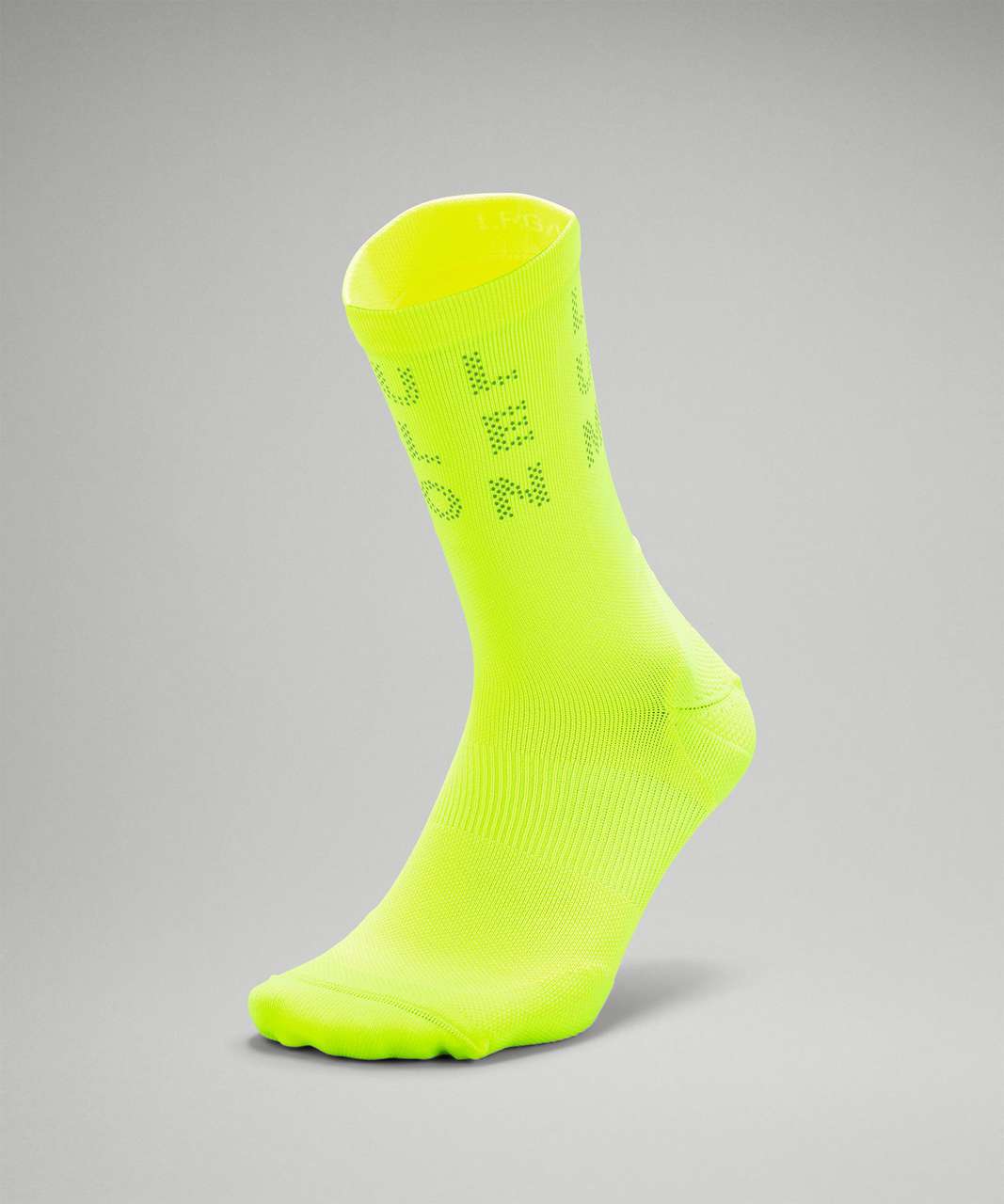 Lululemon Power Stride Crew Sock *Reflective - Highlight Yellow