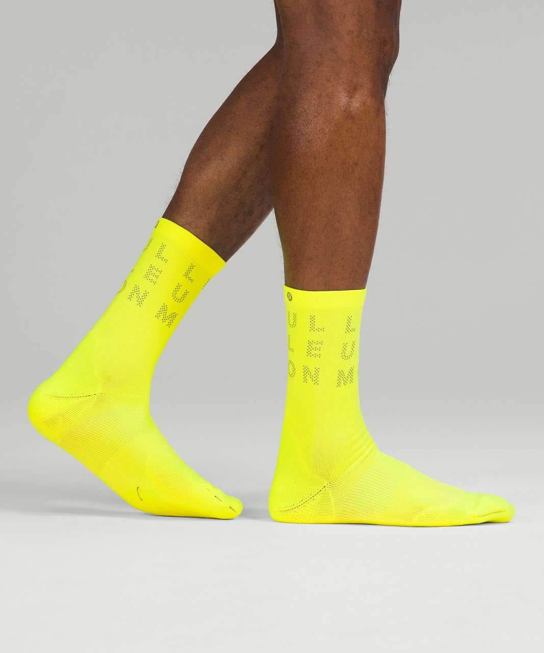 Lululemon Power Stride Crew Sock *Reflective - Highlight Yellow