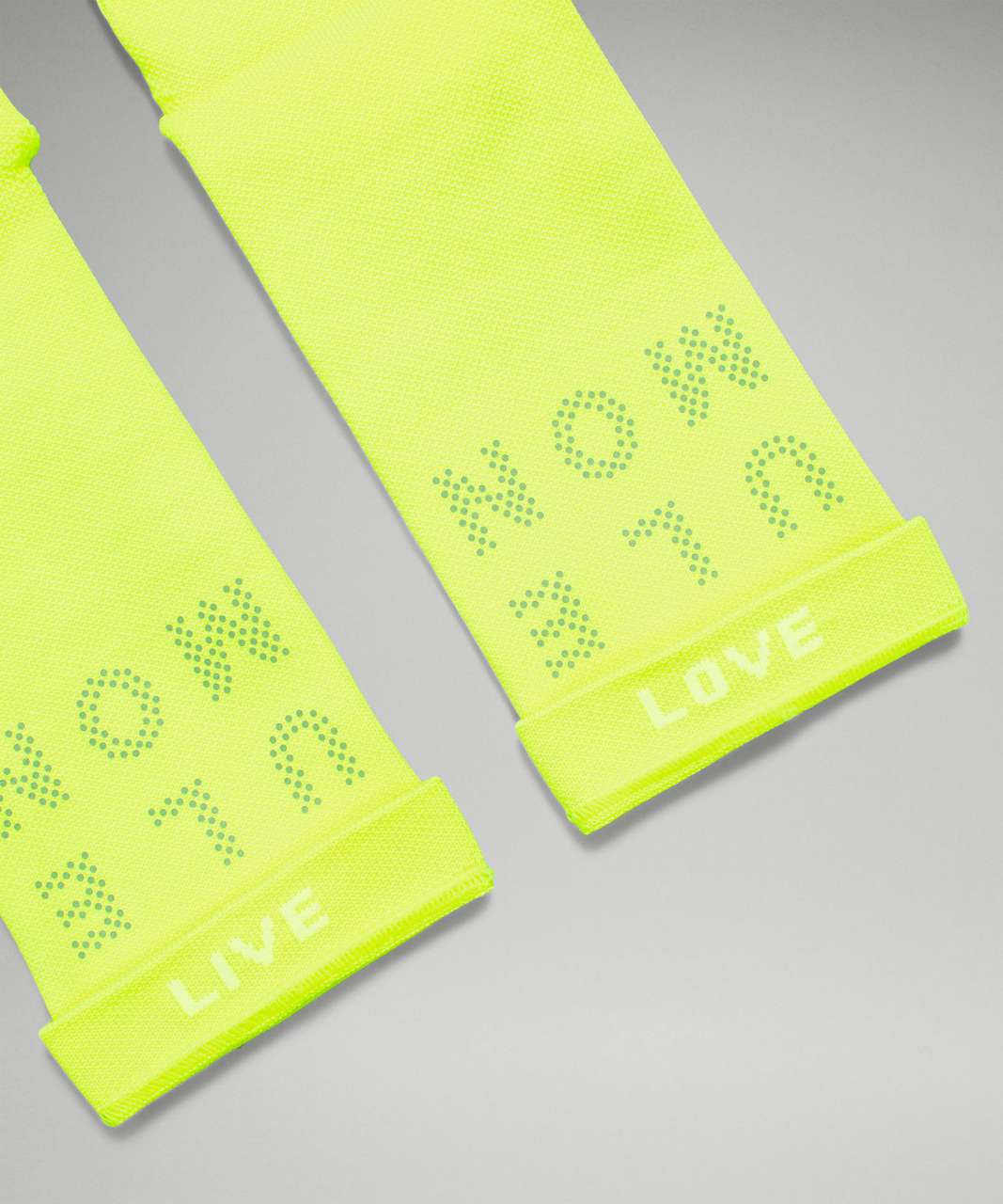 Lululemon Power Stride Crew Sock *Reflective - Highlight Yellow