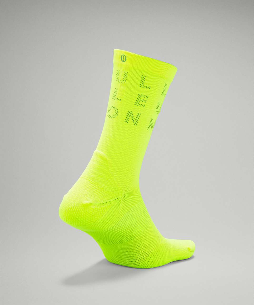 Lululemon Power Stride Crew Sock *Reflective - Highlight Yellow