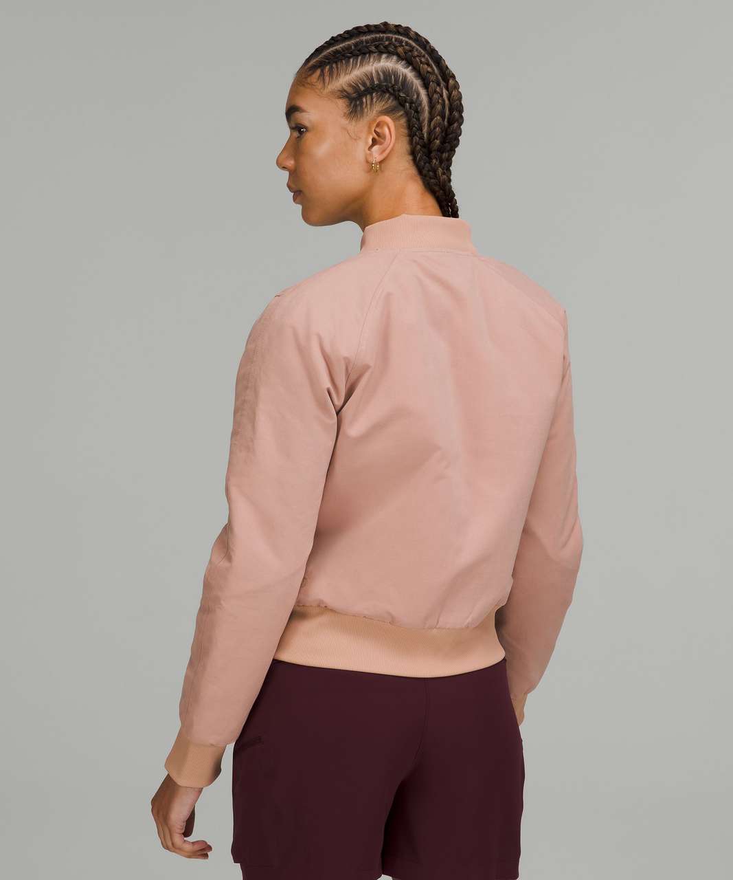 Lululemon Non-Stop Cotton Bomber Jacket - Pink Clay - lulu fanatics